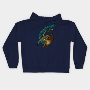 Medieval Peacock Kids Hoodie